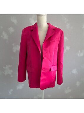 NA-KD Pink Oversized Button Jacket Blazer Size EU 34 / US 4